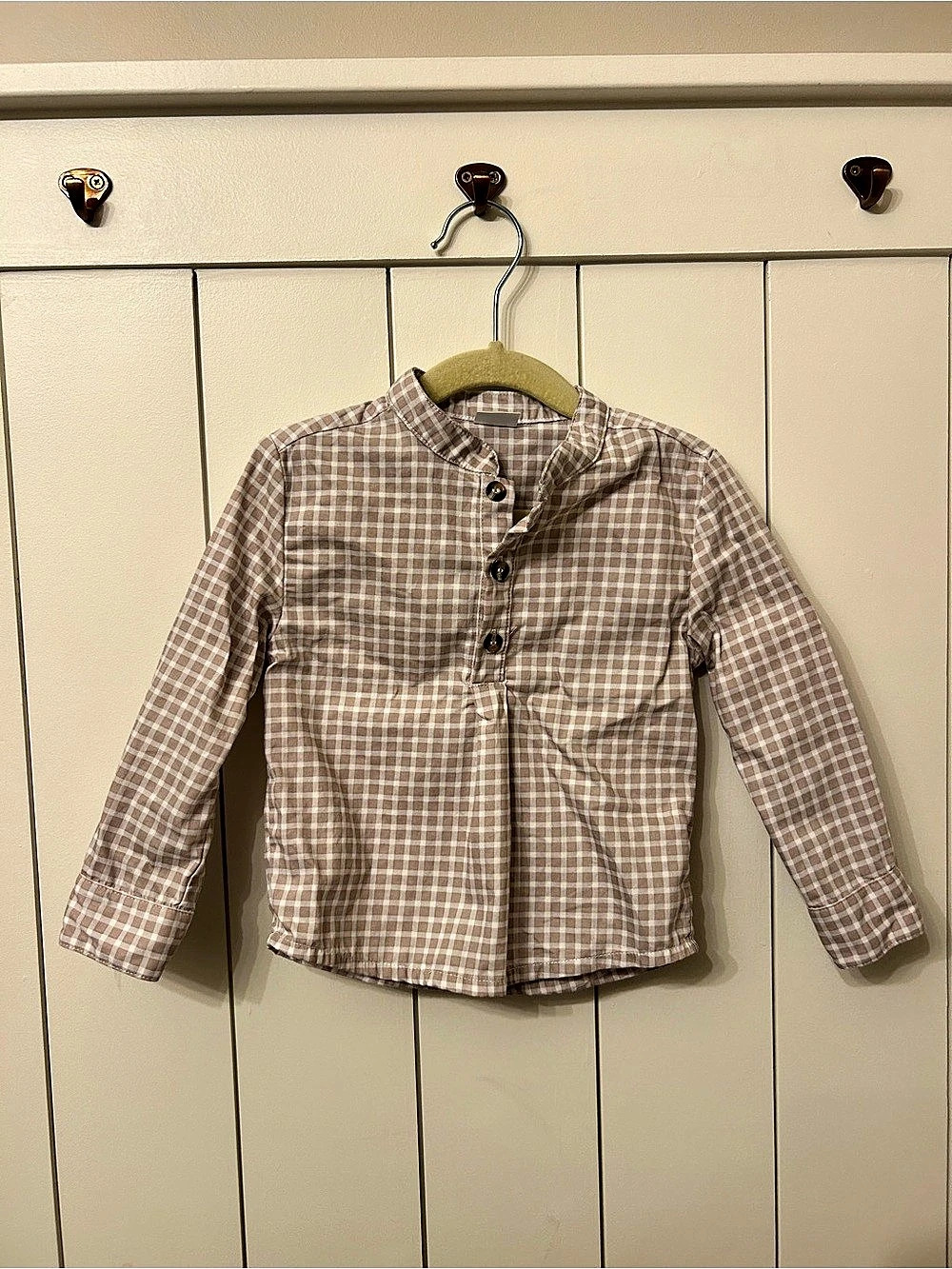 Edgehill Collection Little Boys Gingham Long Sleeve Woven Shirt